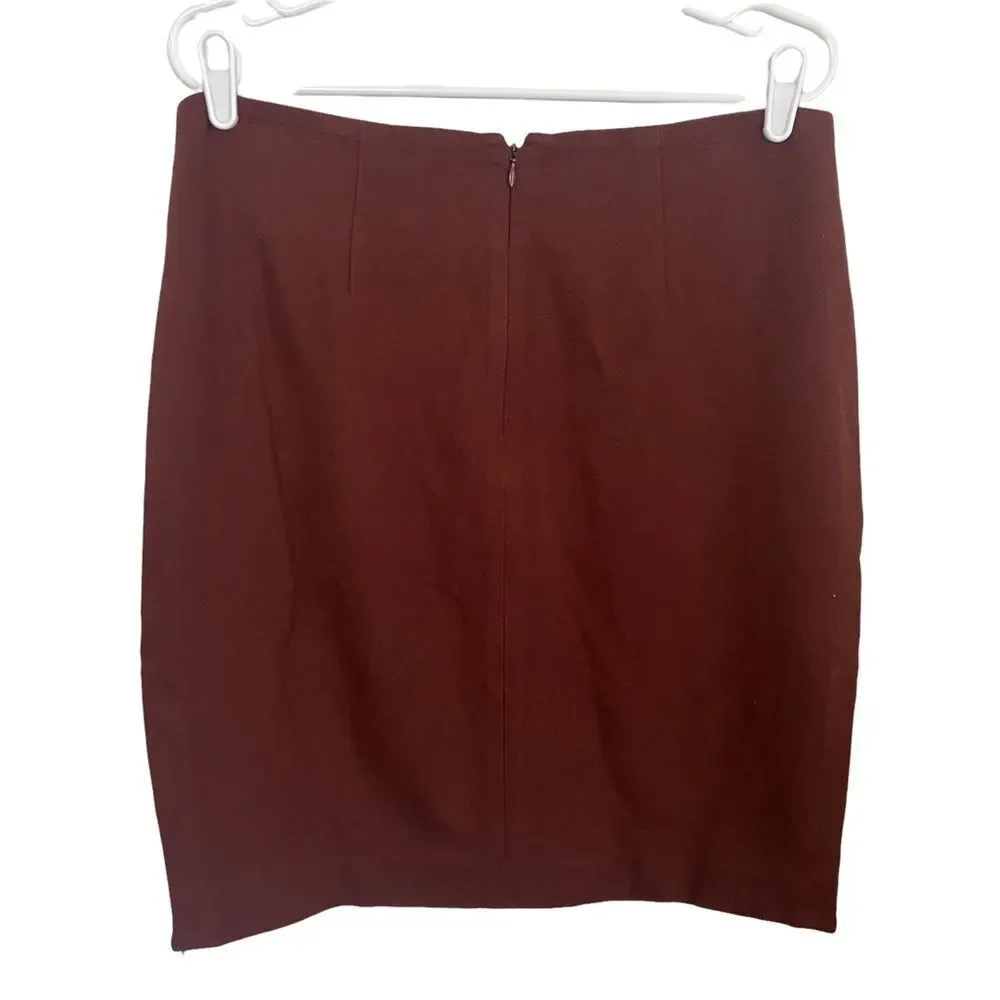 Cabi‎ A-line Currant Boss Skirt Slash Pockets Slit Sz 10